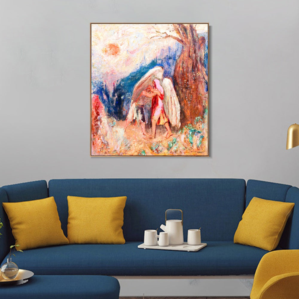 INVIN ART Framed Canvas Series#030 by Odilon Redon Wall Art Living Room Home Office Decorations