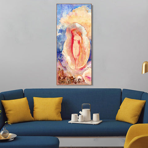 INVIN ART Framed Canvas Series#043 by Odilon Redon Wall Art Living Room Home Office Decorations
