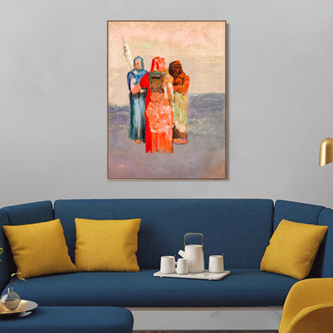 INVIN ART Framed Canvas Series#049 by Odilon Redon Wall Art Living Room Home Office Decorations