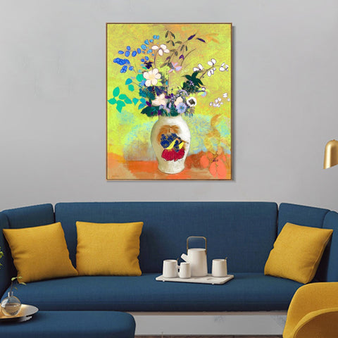 INVIN ART Framed Canvas Series#052 by Odilon Redon Wall Art Living Room Home Office Decorations