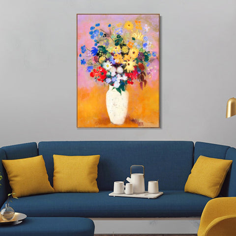 INVIN ART Framed Canvas Series#054 by Odilon Redon Wall Art Living Room Home Office Decorations