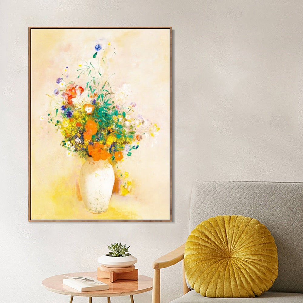 INVIN ART Framed Canvas Series#059 by Odilon Redon Wall Art Living Room Home Office Decorations