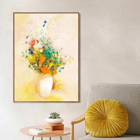 INVIN ART Framed Canvas Series#059 by Odilon Redon Wall Art Living Room Home Office Decorations