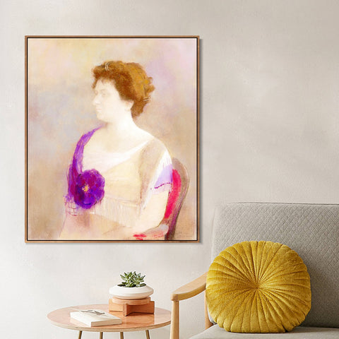 INVIN ART Framed Canvas Series#062 by Odilon Redon Wall Art Living Room Home Office Decorations
