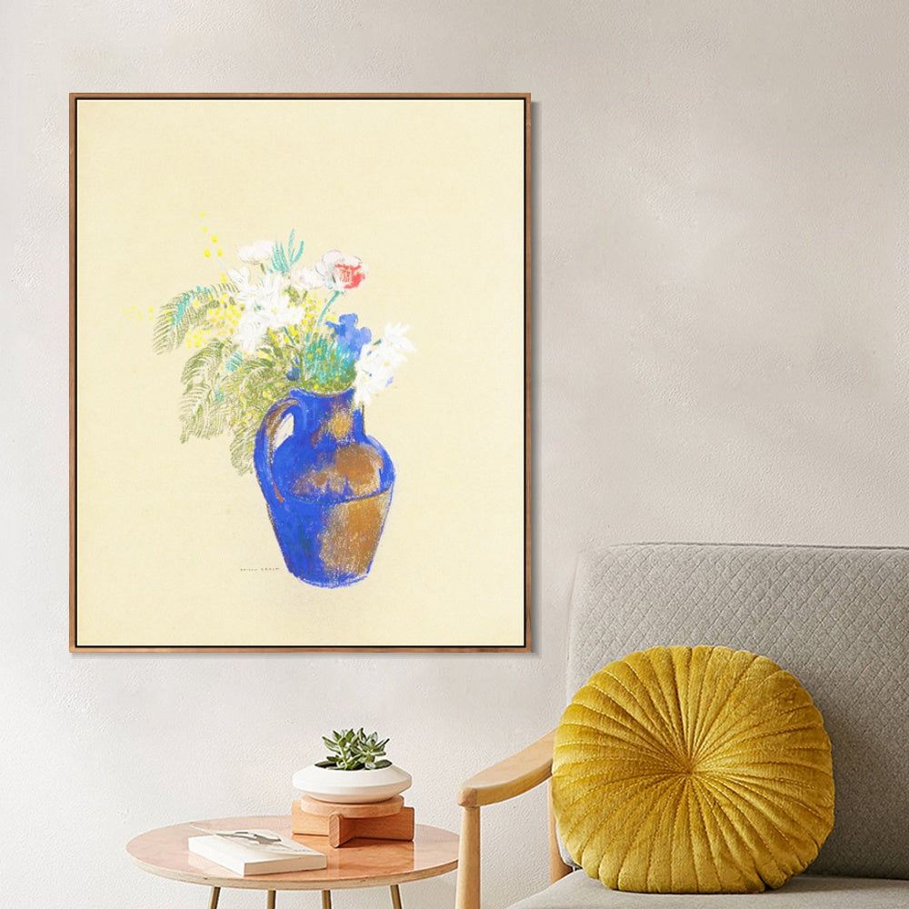 INVIN ART Framed Canvas Series#063 by Odilon Redon Wall Art Living Room Home Office Decorations