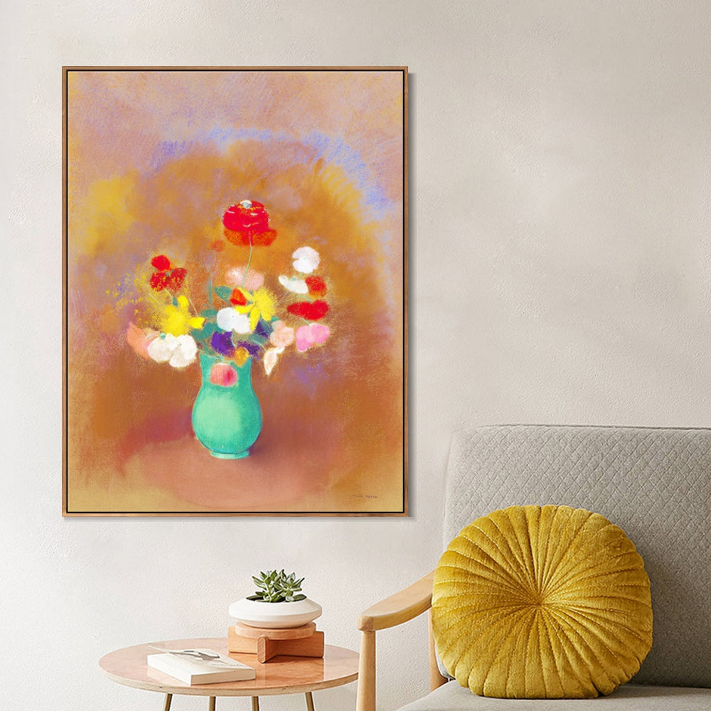 INVIN ART Framed Canvas Series#065 by Odilon Redon Wall Art Living Room Home Office Decorations