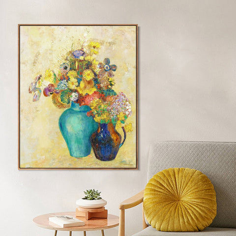 INVIN ART Framed Canvas Series#066 by Odilon Redon Wall Art Living Room Home Office Decorations