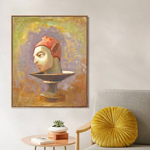 INVIN ART Framed Canvas Series#074 by Odilon Redon Wall Art Living Room Home Office Decorations