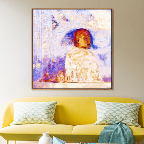INVIN ART Framed Canvas Series#076 by Odilon Redon Wall Art Living Room Home Office Decorations