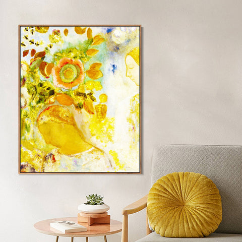 INVIN ART Framed Canvas Series#077 by Odilon Redon Wall Art Living Room Home Office Decorations