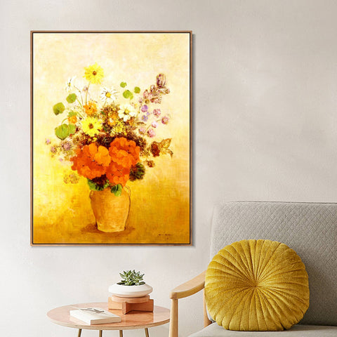 INVIN ART Framed Canvas Series#079 by Odilon Redon Wall Art Living Room Home Office Decorations