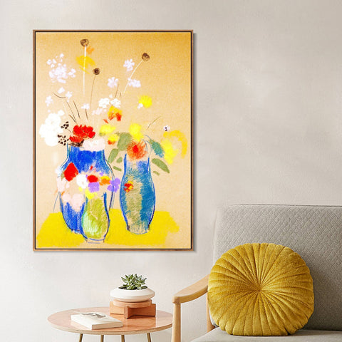 INVIN ART Framed Canvas Series#080 by Odilon Redon Wall Art Living Room Home Office Decorations
