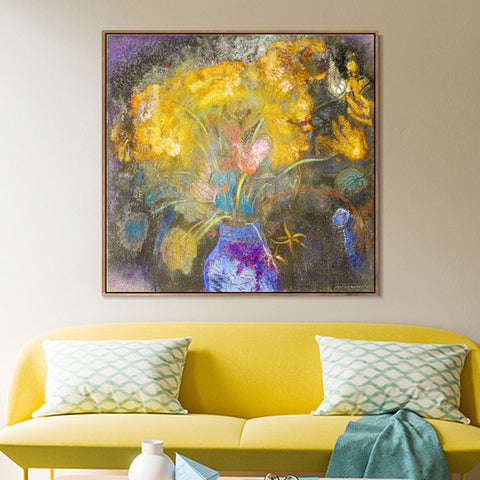 INVIN ART Framed Canvas Series#083 by Odilon Redon Wall Art Living Room Home Office Decorations