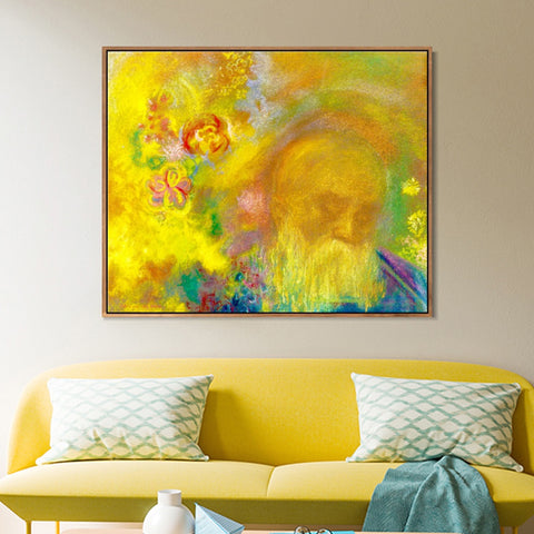 INVIN ART Framed Canvas Series#089 by Odilon Redon Wall Art Living Room Home Office Decorations