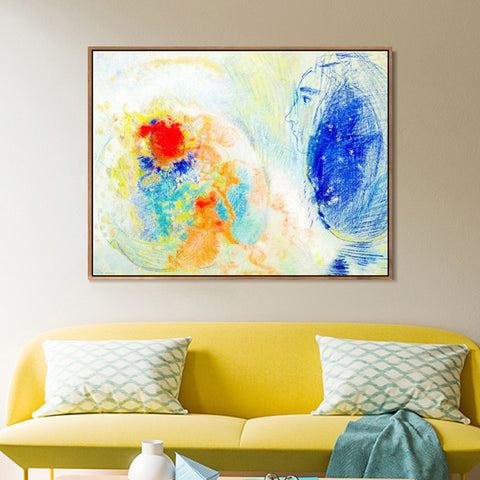 INVIN ART Framed Canvas Series#091 by Odilon Redon Wall Art Living Room Home Office Decorations