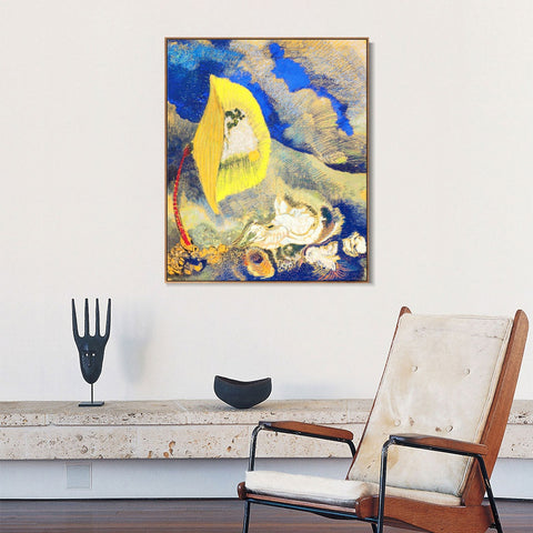 INVIN ART Framed Canvas Series#093 by Odilon Redon Wall Art Living Room Home Office Decorations