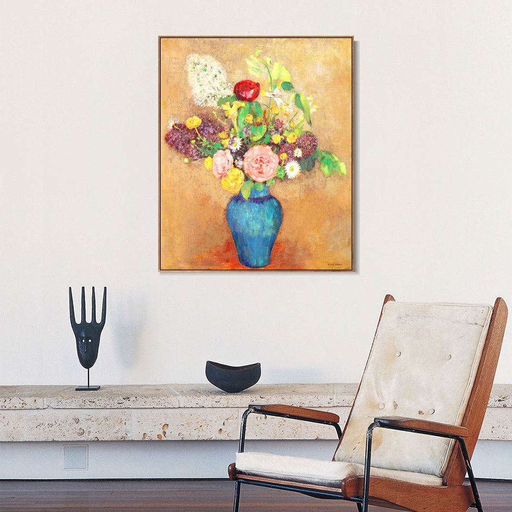 INVIN ART Framed Canvas Series#096 by Odilon Redon Wall Art Living Room Home Office Decorations