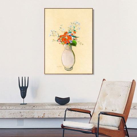 INVIN ART Framed Canvas Series#097 by Odilon Redon Wall Art Living Room Home Office Decorations