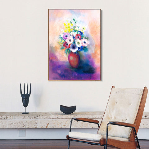 INVIN ART Framed Canvas Series#099 by Odilon Redon Wall Art Living Room Home Office Decorations