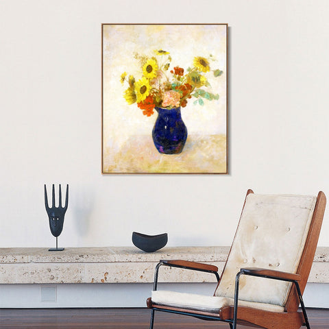 INVIN ART Framed Canvas Series#100 by Odilon Redon Wall Art Living Room Home Office Decorations