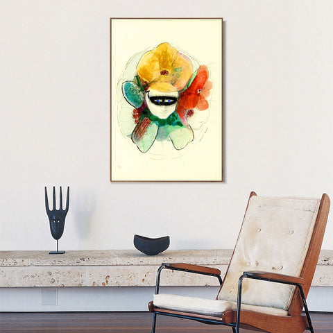 INVIN ART Framed Canvas Series#105 by Odilon Redon Wall Art Living Room Home Office Decorations
