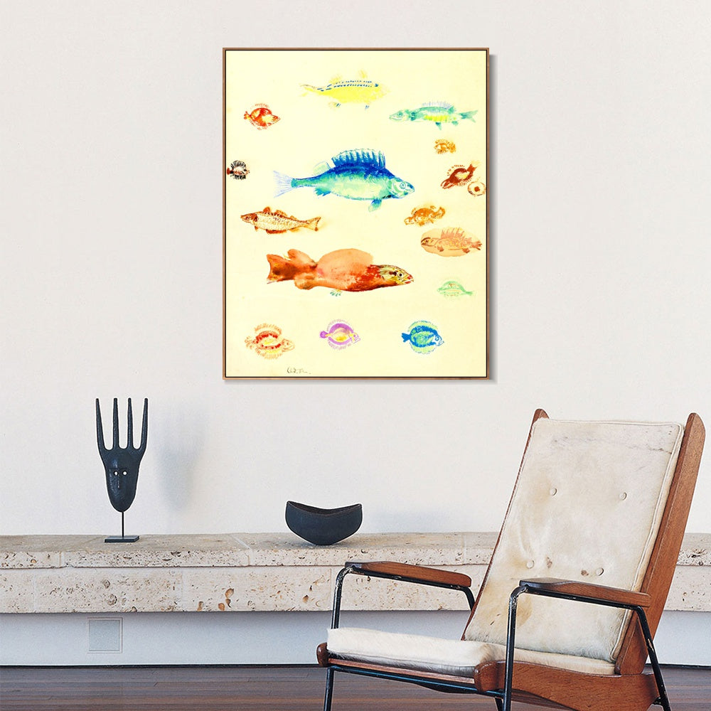 INVIN ART Framed Canvas Series#111 by Odilon Redon Wall Art Living Room Home Office Decorations