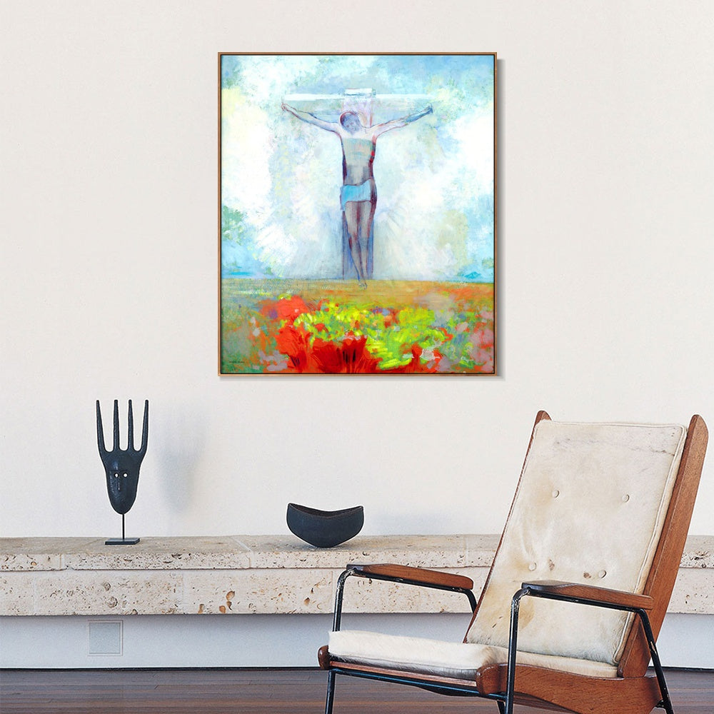 INVIN ART Framed Canvas Series#112 by Odilon Redon Wall Art Living Room Home Office Decorations