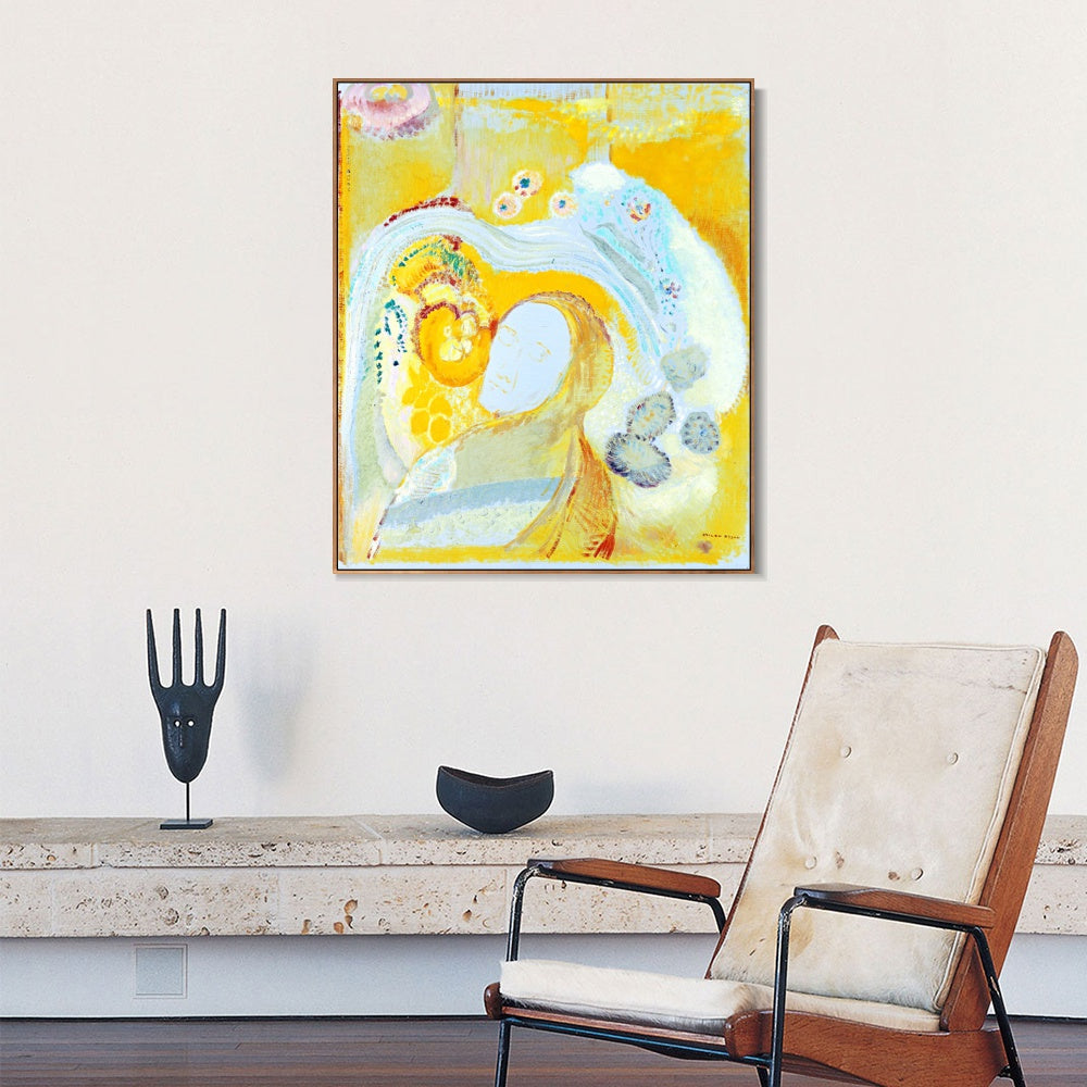 INVIN ART Framed Canvas Series#122 by Odilon Redon Wall Art Living Room Home Office Decorations