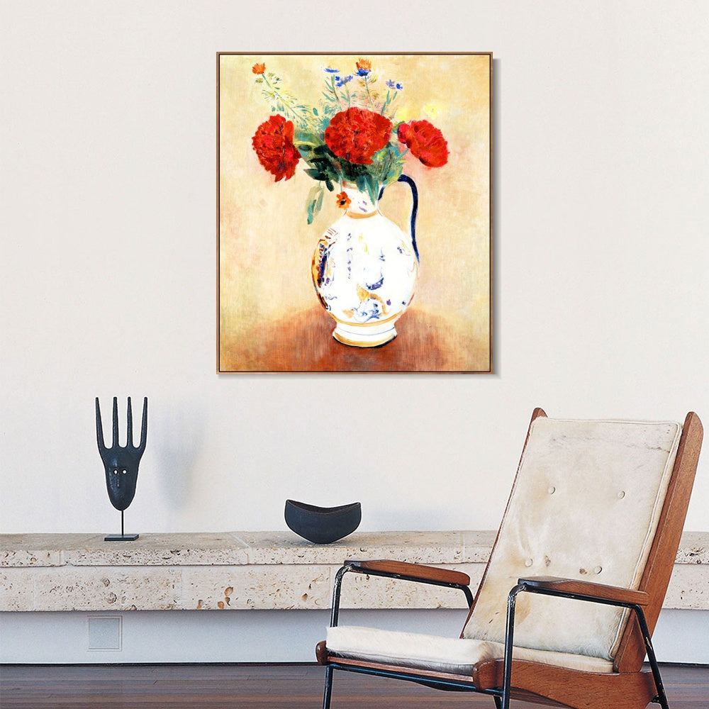 INVIN ART Framed Canvas Series#123 by Odilon Redon Wall Art Living Room Home Office Decorations