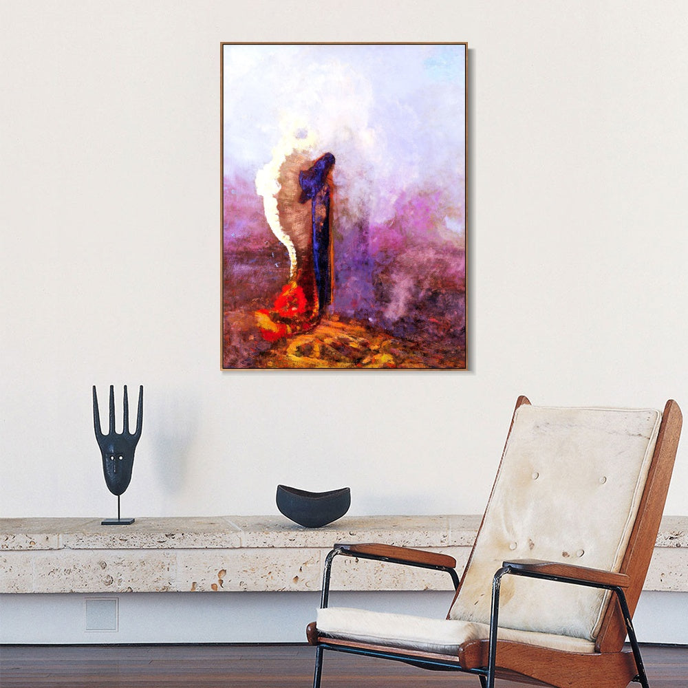 INVIN ART Framed Canvas Series#129 by Odilon Redon Wall Art Living Room Home Office Decorations