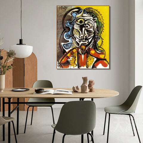 INVIN ART Framed Canvas Giclee Print Art Series#367 by Pablo Picasso Wall Art Living Room Home Office Decorations