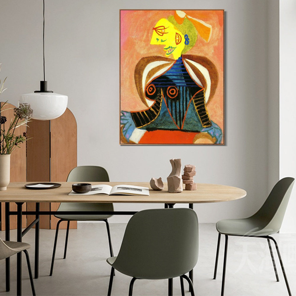 INVIN ART Framed Canvas Giclee Print Art 1937 Portrait de Lee Miller#2 by Pablo Picasso Wall Art