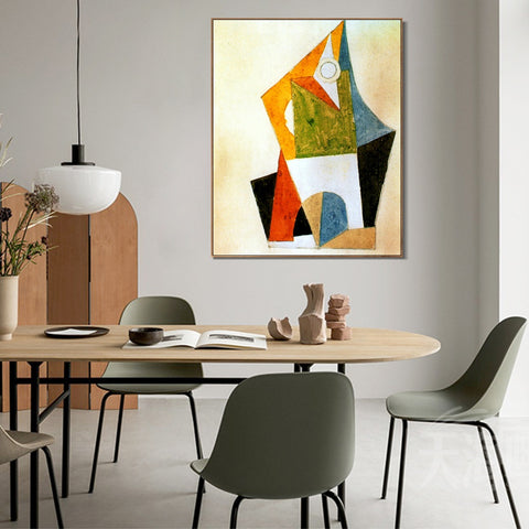 INVIN ART Framed Canvas Giclee Print Art 1920 Composition by Pablo Picasso Wall Art Living Room Home Office Decorations