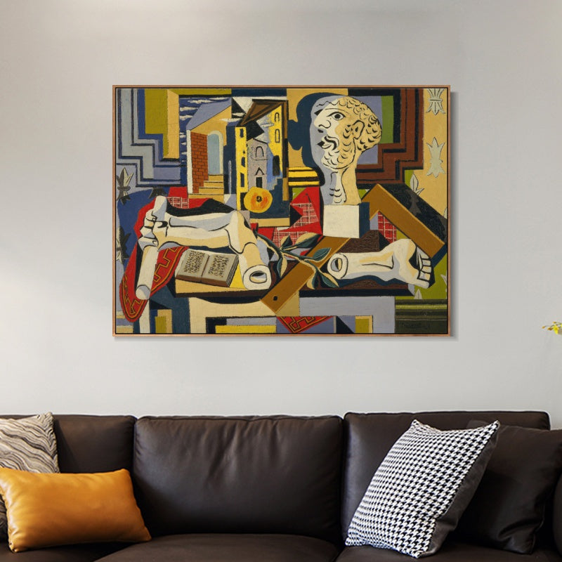 INVIN ART Framed Canvas Giclee Print Art Series#393 by Pablo Picasso Wall Art