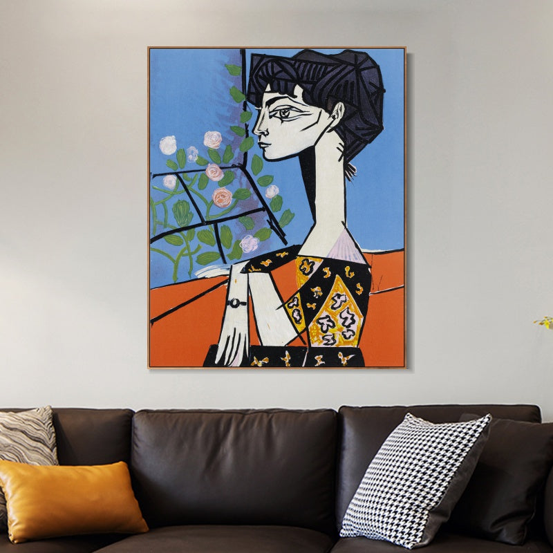 INVIN ART Framed Canvas Giclee Print Art Series#394 by Pablo Picasso Wall Art
