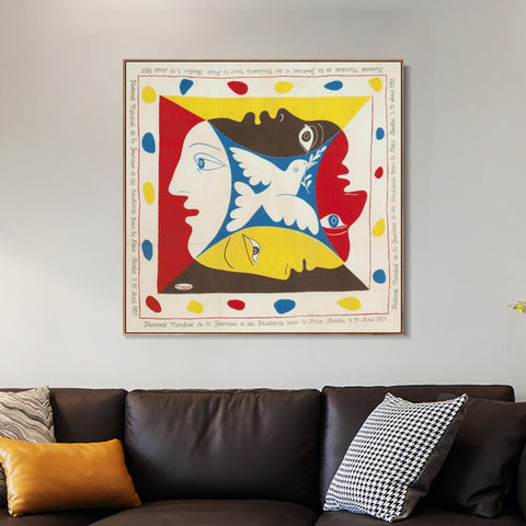 INVIN ART Framed Canvas Giclee Print Art Series#397 by Pablo Picasso Wall Art Living Room Home Office Decorations
