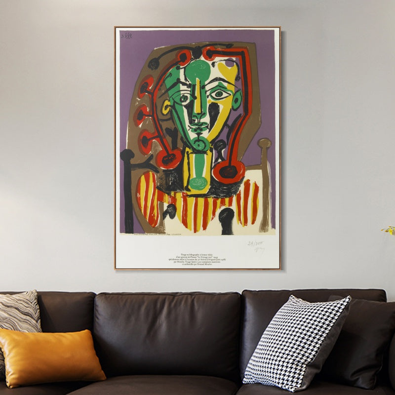 INVIN ART Framed Canvas Giclee Print Art Series#400 by Pablo Picasso Wall Art