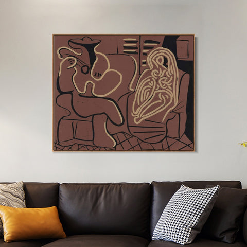 INVIN ART Framed Canvas Giclee Print Art Series#402 by Pablo Picasso Wall Art Living Room Home Office Decorations