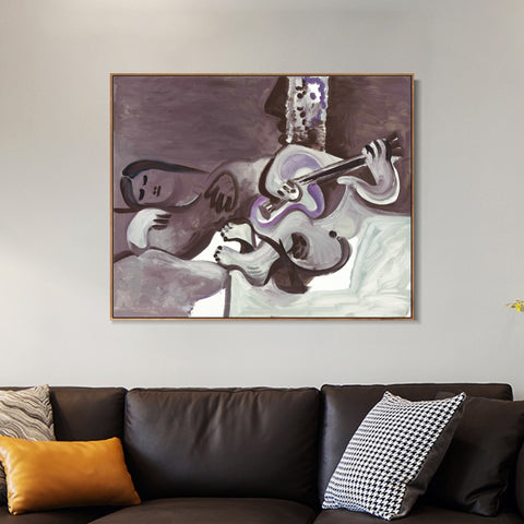 INVIN ART Framed Canvas Giclee Print Art Series#405 by Pablo Picasso Wall Art Living Room Home Office Decorations