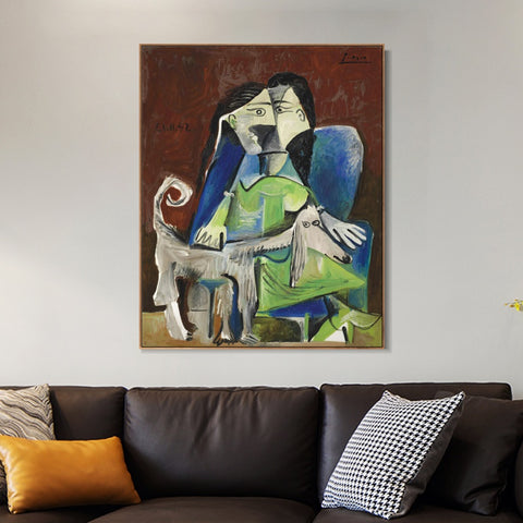 INVIN ART Framed Canvas Giclee Print Art Series#406 by Pablo Picasso Wall Art Living Room Home Office Decorations