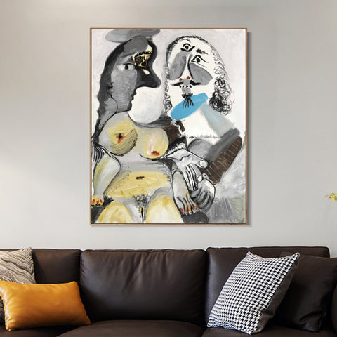 INVIN ART Framed Canvas Giclee Print Art Series#408 by Pablo Picasso Wall Art Living Room Home Office Decorations