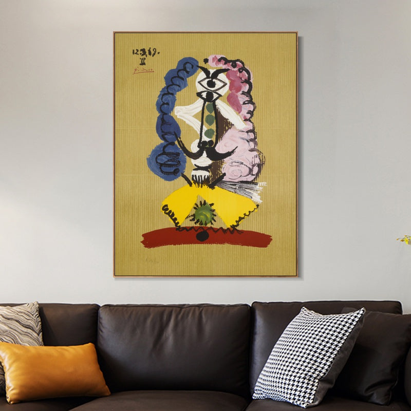 INVIN ART Framed Canvas Giclee Print Art Series#411 by Pablo Picasso Wall Art