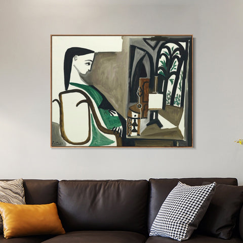 INVIN ART Framed Canvas Giclee Print Art Series#412 by Pablo Picasso Wall Art Living Room Home Office Decorations