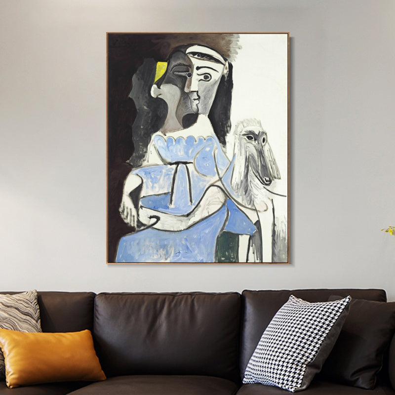 INVIN ART Framed Canvas Giclee Print Art Series#413 by Pablo Picasso Wall Art