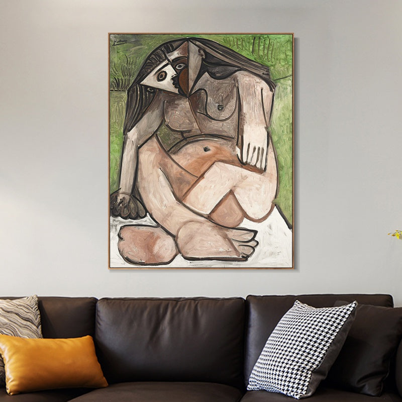 INVIN ART Framed Canvas Giclee Print Art Series#414 by Pablo Picasso Wall Art