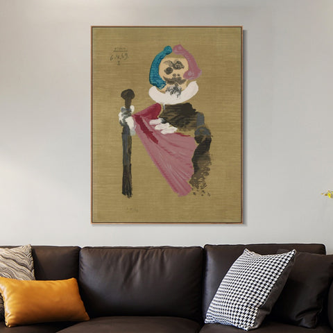 INVIN ART Framed Canvas Giclee Print Art Series#416 by Pablo Picasso Wall Art Living Room Home Office Decorations