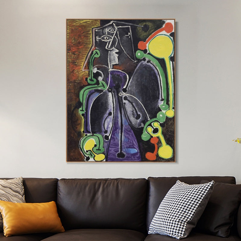 INVIN ART Framed Canvas Giclee Print Art Series#418 by Pablo Picasso Wall Art