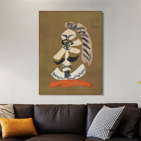 INVIN ART Framed Canvas Giclee Print Art Series#420 by Pablo Picasso Wall Art Living Room Home Office Decorations