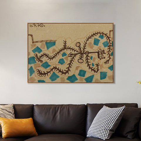 INVIN ART Framed Canvas Giclee Print Art Series#431 by Pablo Picasso Wall Art Living Room Home Office Decorations