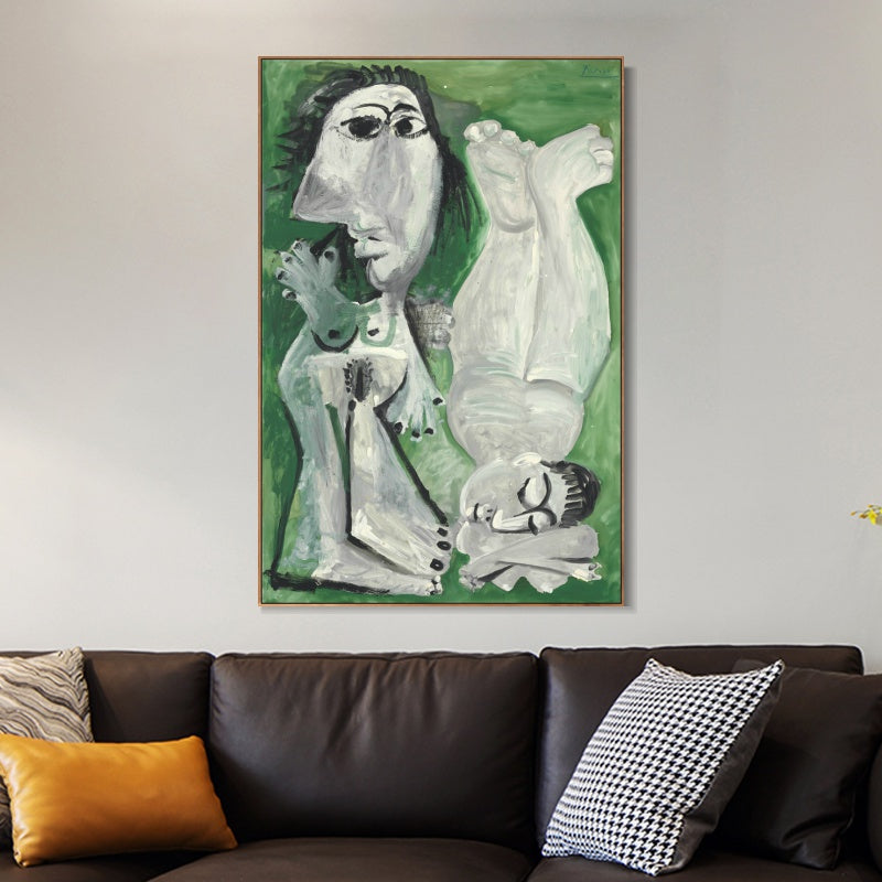 INVIN ART Framed Canvas Giclee Print Art Series#433 by Pablo Picasso Wall Art